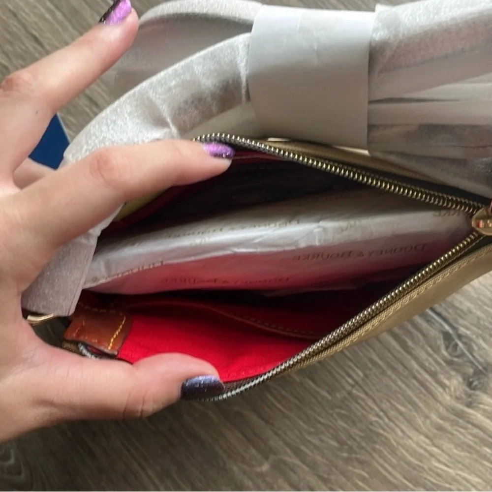 NWT Dooney & Bourke Khaki Crossbody Pouchette